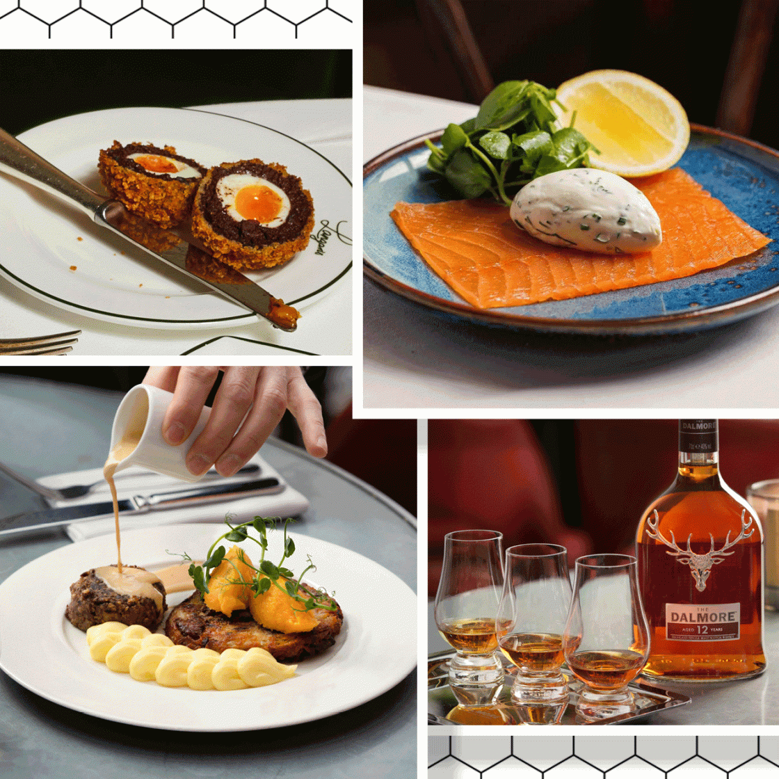 A selection of Burns Night menu food