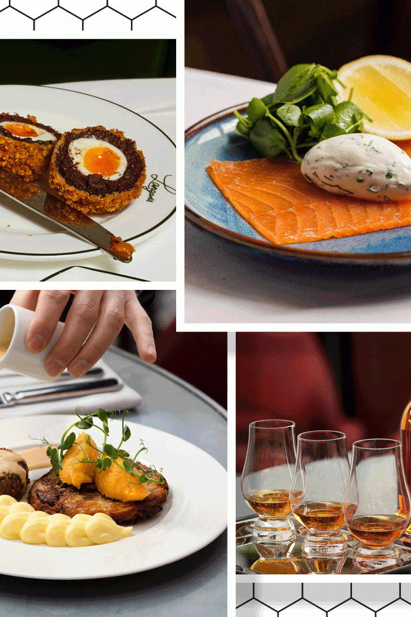 A selection of Burns Night menu food