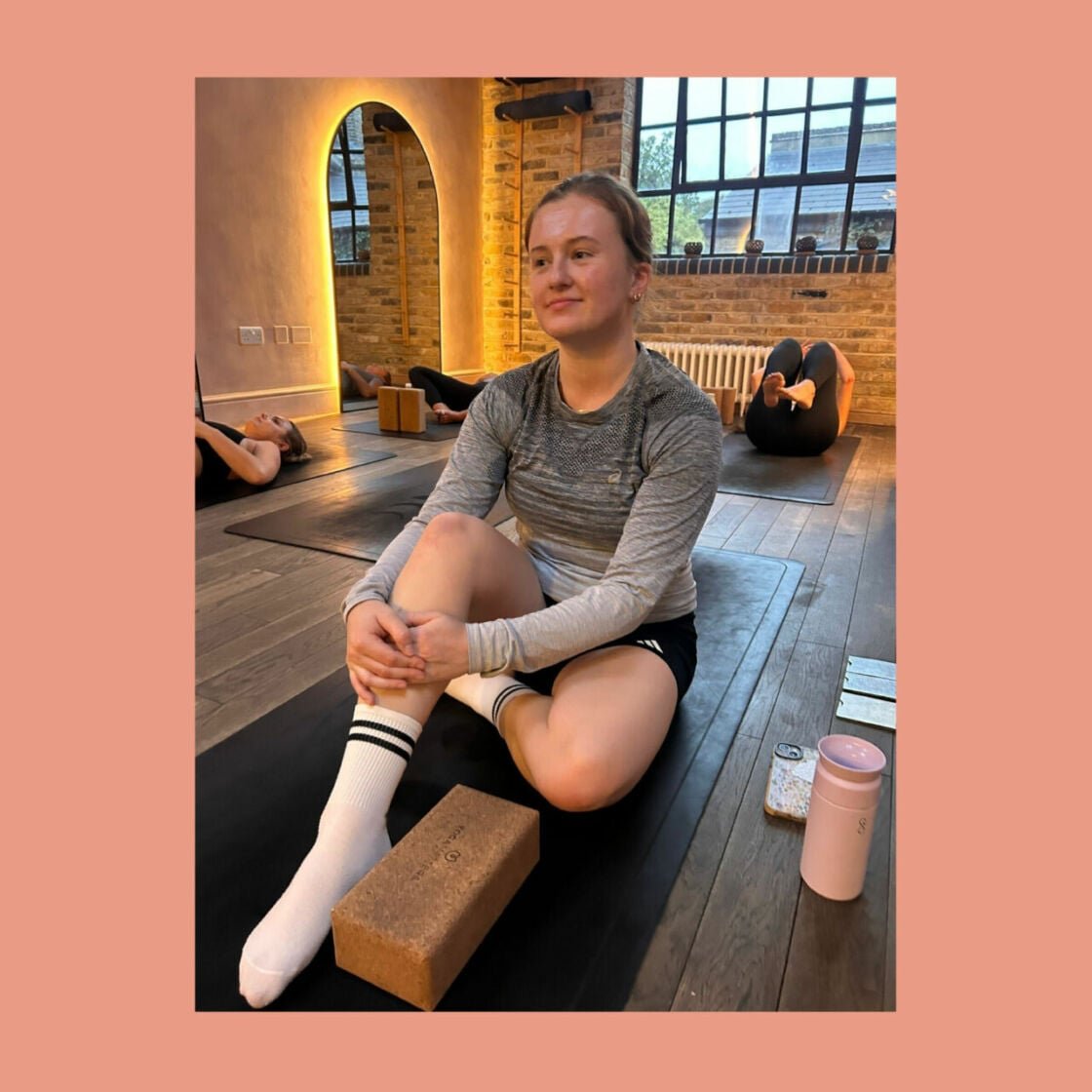 Lauren at an infrared yoga class
