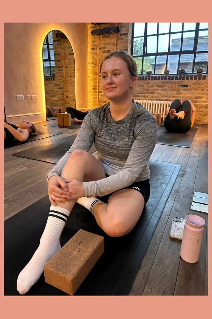 Lauren at an infrared yoga class