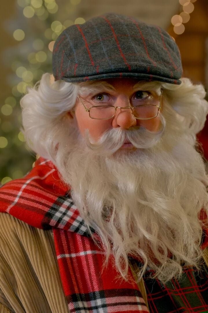 My Secret Santa. Alexandra Breckenridge as Hugh Mann in My Secret Santa. Cr. Courtesy of Netflix ©2025