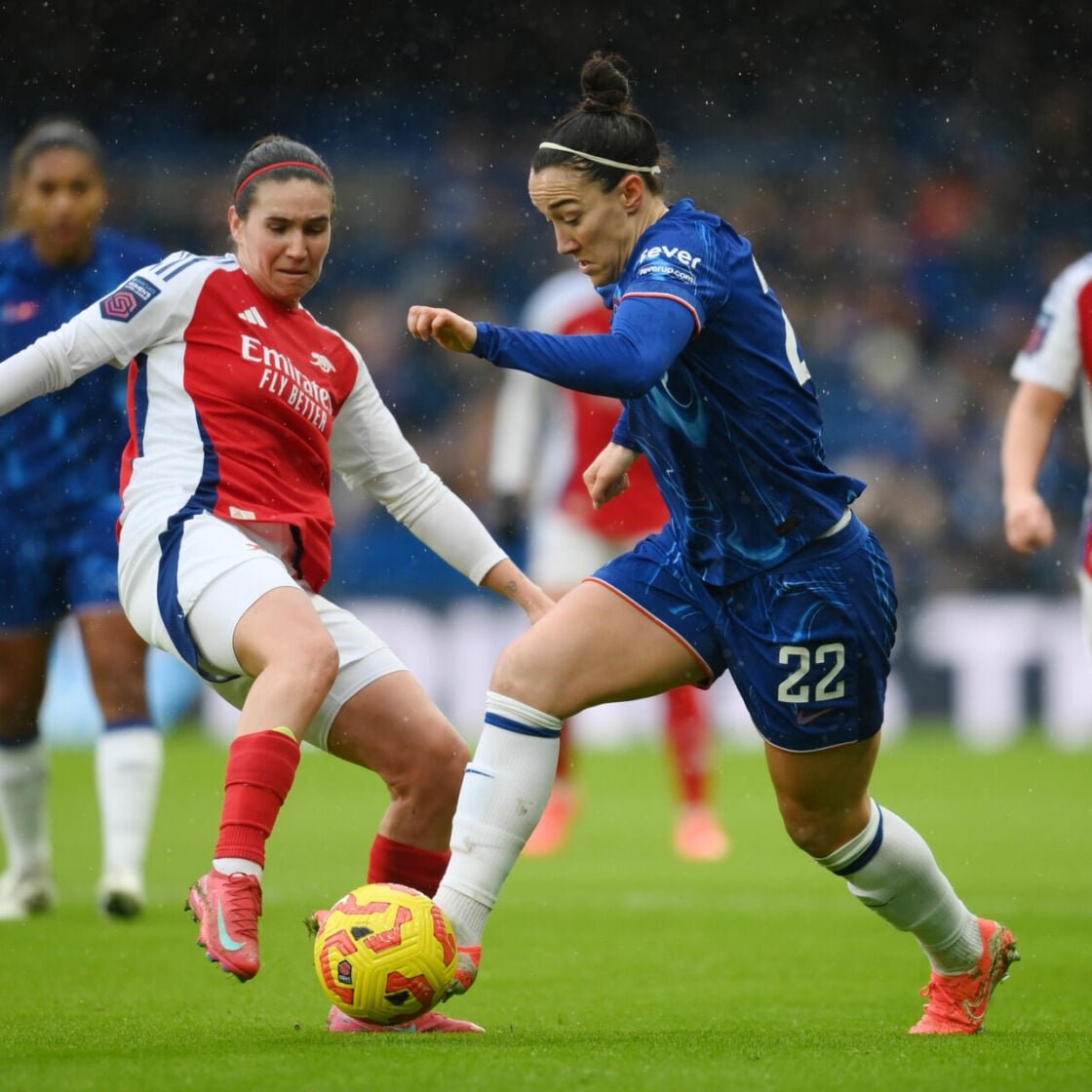 Mariona Caldentey and Lucy Bronze in the WSL