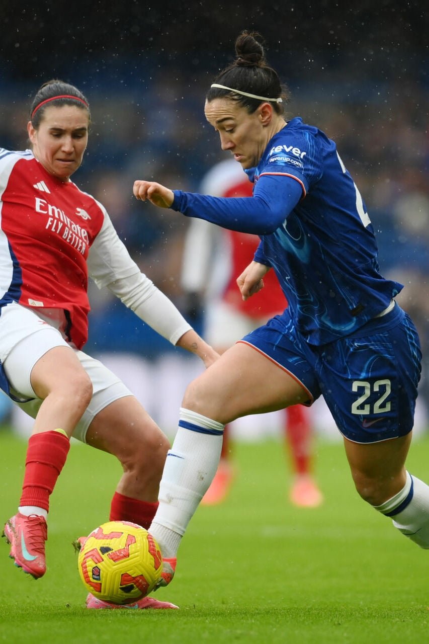 Mariona Caldentey and Lucy Bronze in the WSL