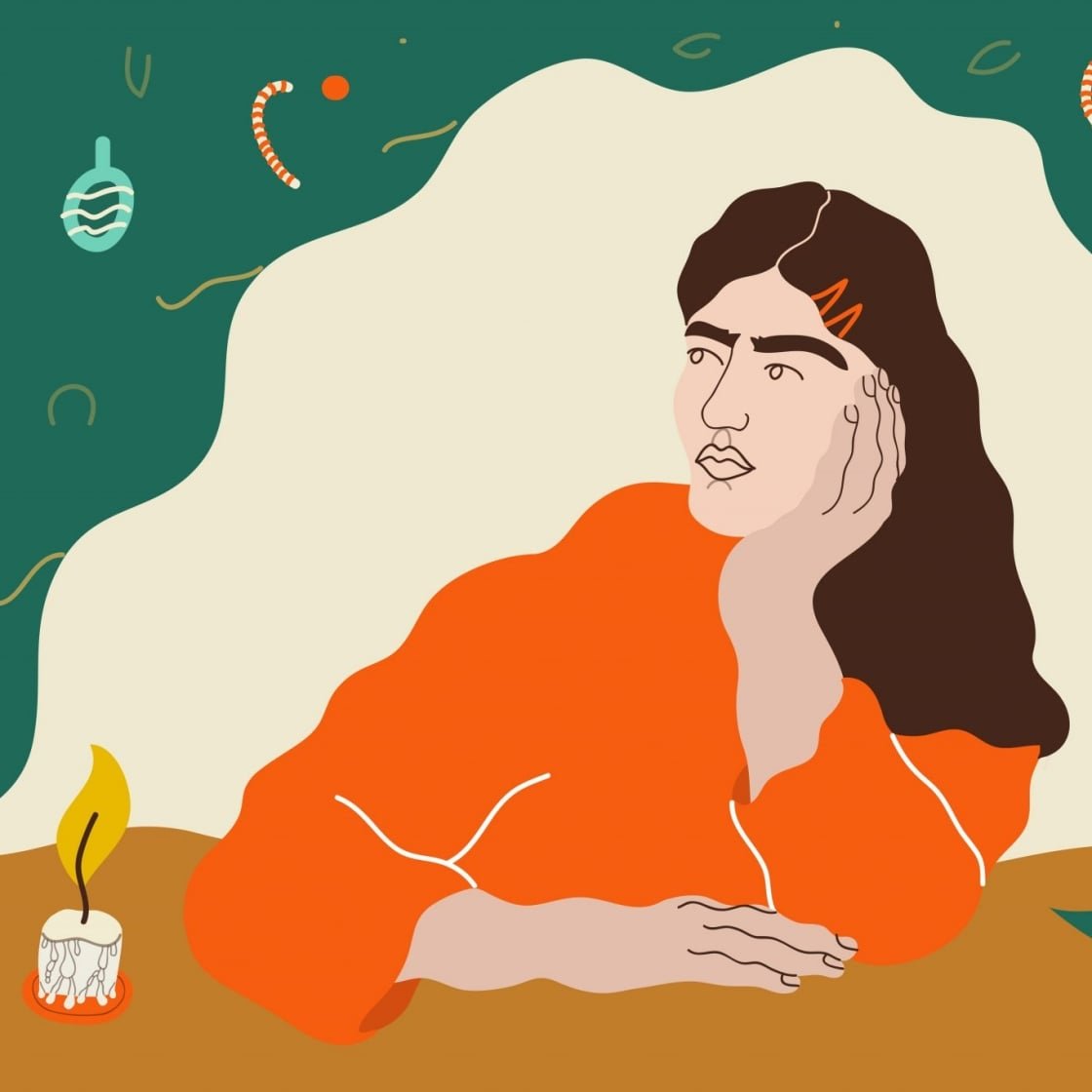 A woman dealing with Christmas depression