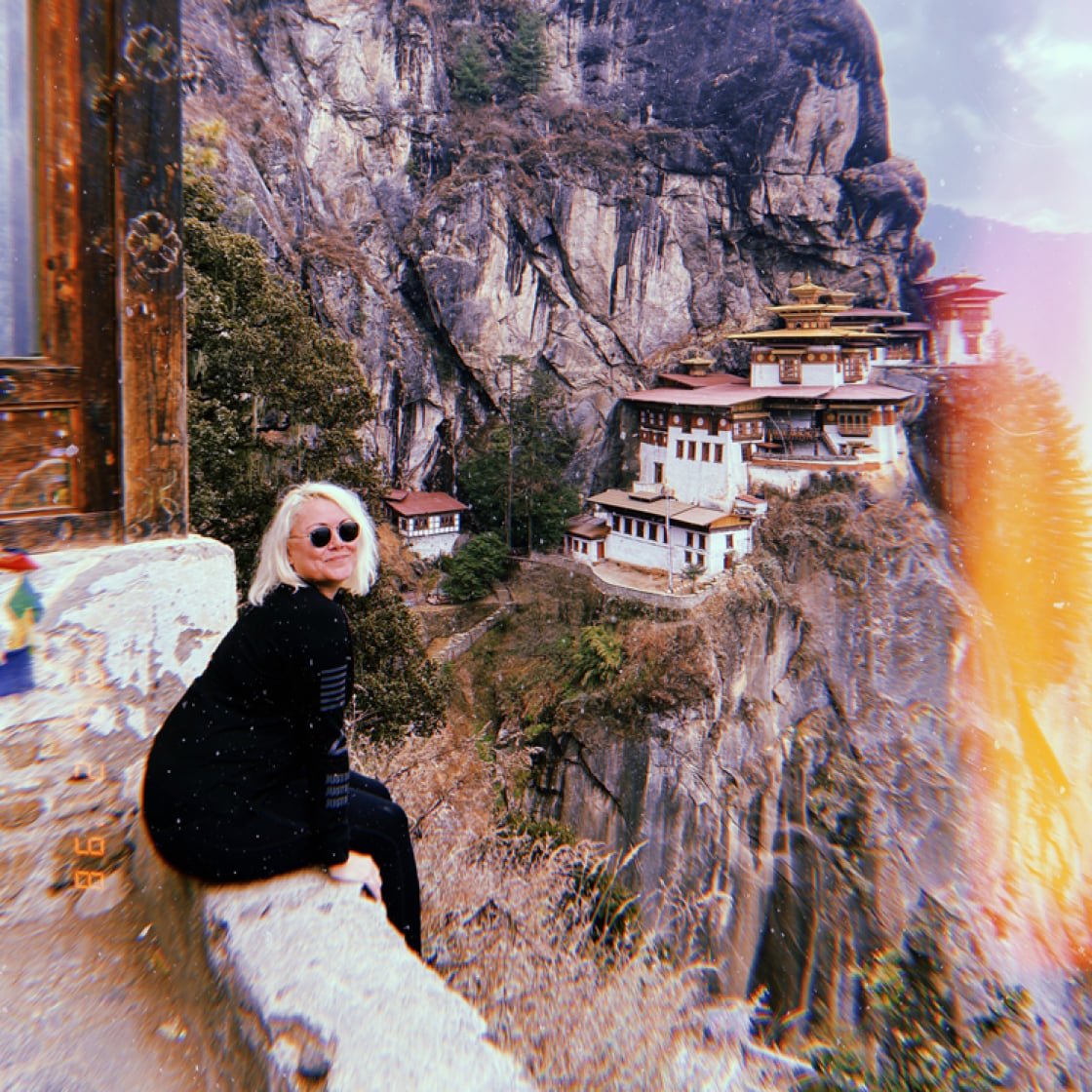 aj in tiger's nest bhutan