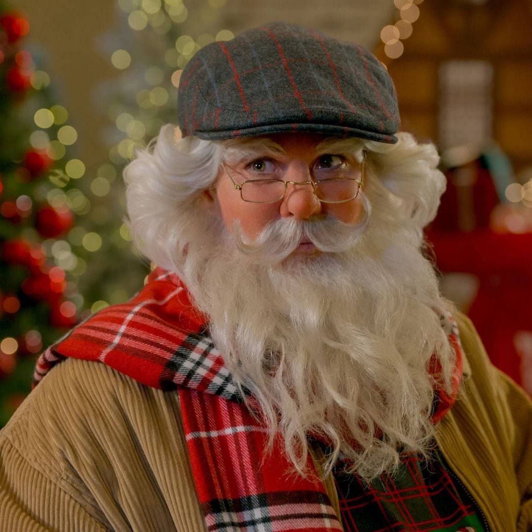 My Secret Santa. Alexandra Breckenridge as Hugh Mann in My Secret Santa. Cr. Courtesy of Netflix ©2025