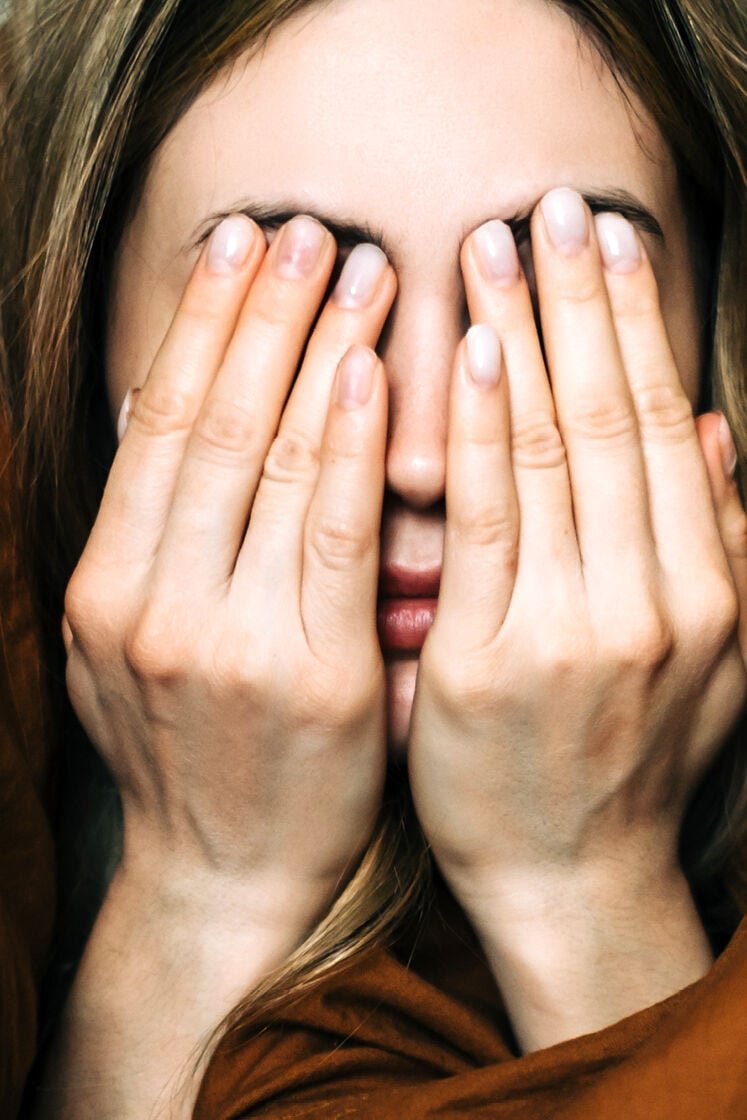A woman hid under her duvet feeling guilty