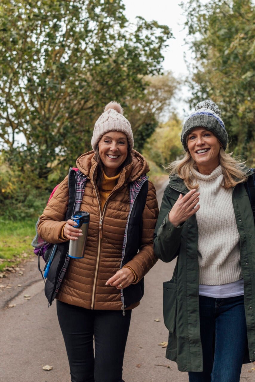 Women walking in autumn