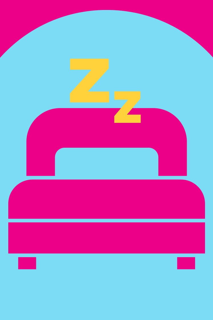 A bed with ZZZs