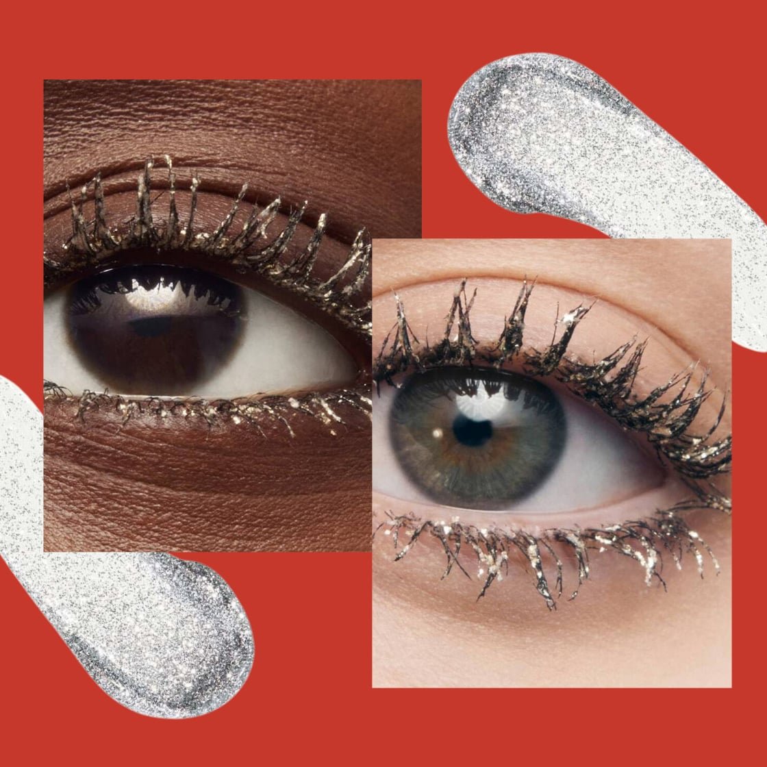 glitter mascara make-up trend