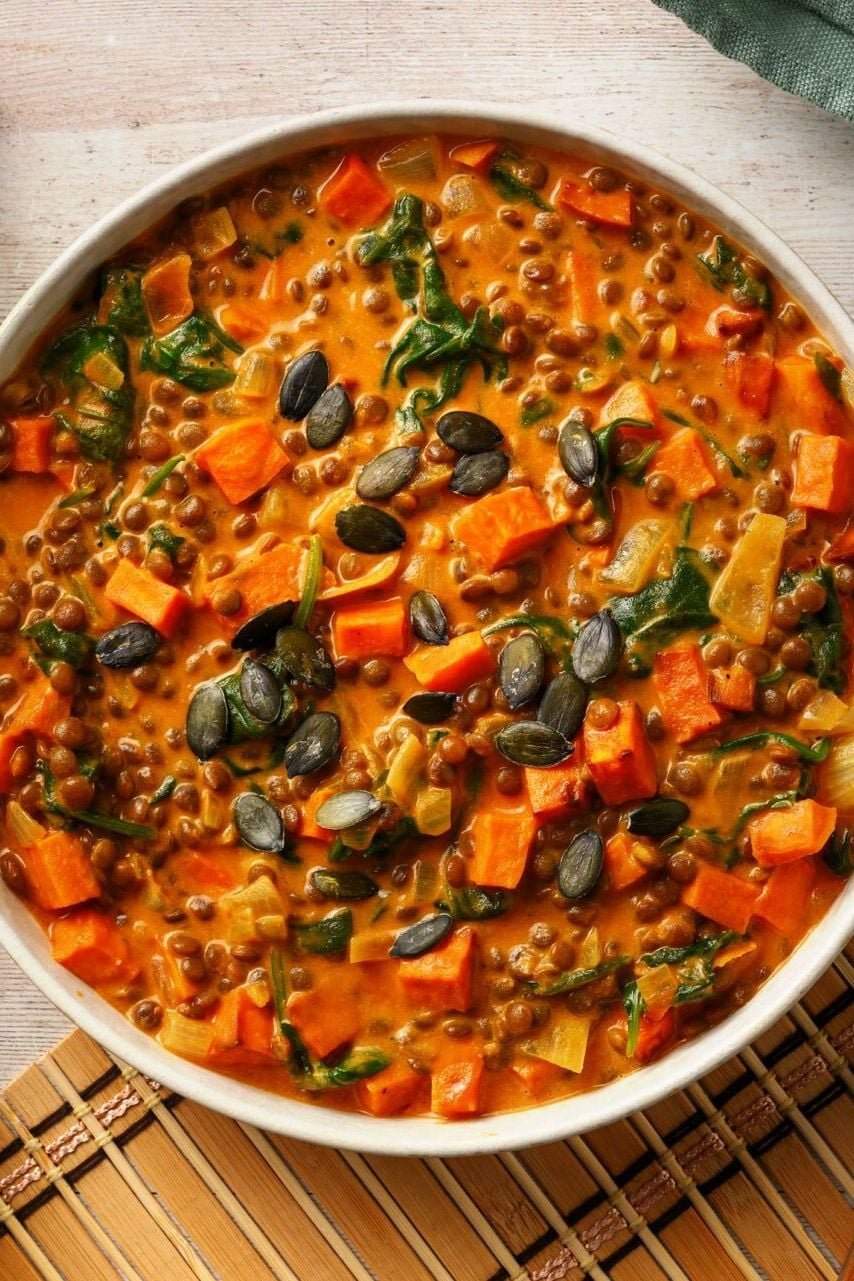 spicy Thai-inspired lentil soup