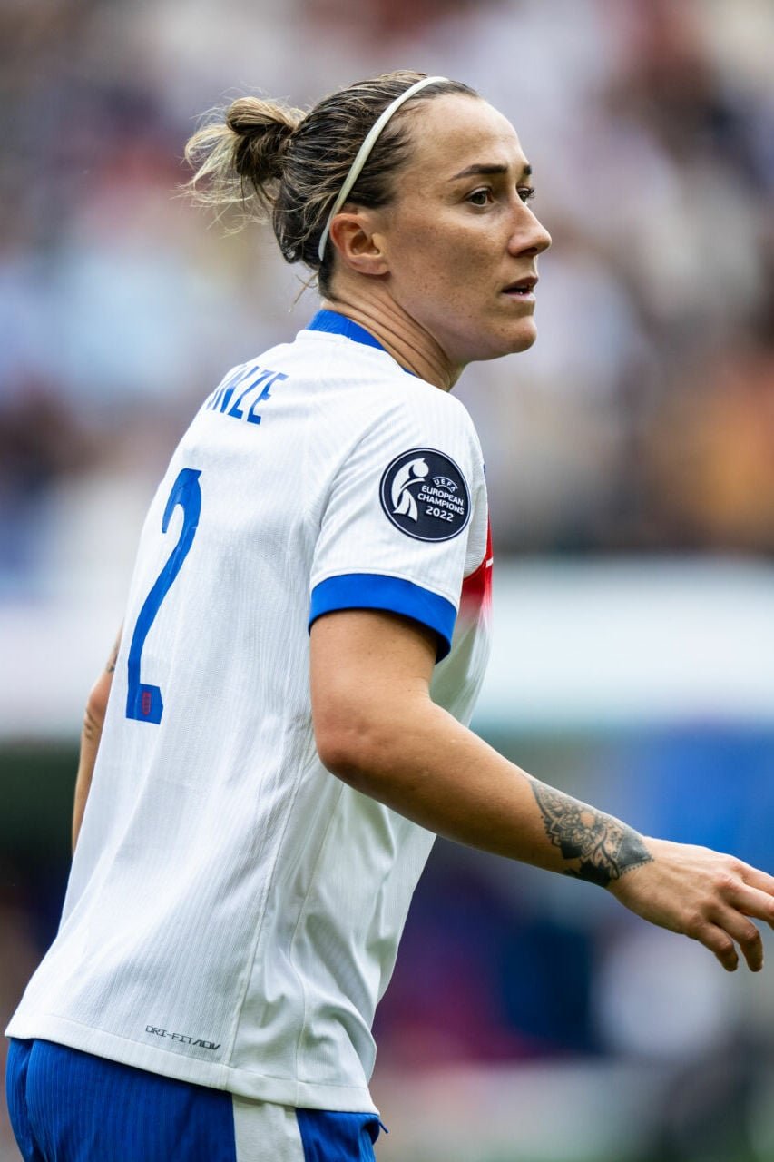 Lucy Bronze playing at the Euros