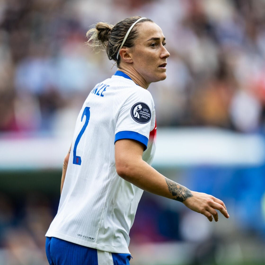Lucy Bronze playing at the Euros
