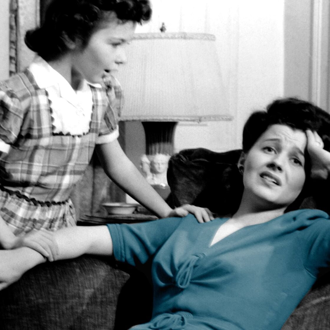 retro photo of mother with child
