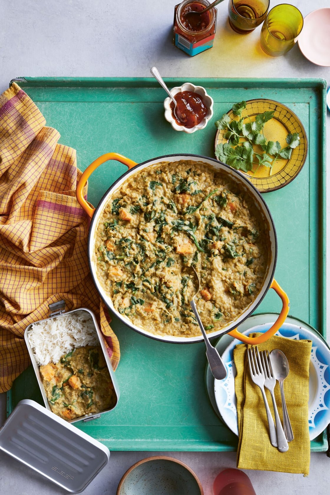 Sweet potato and spinach dhal recipe