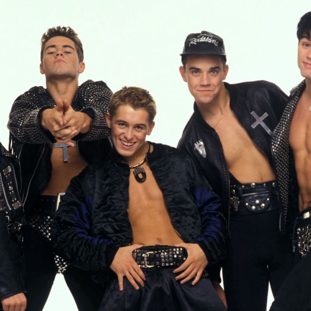 Take That. Gary Barlow, Howard Donald, Mark Owen, Robbie Williams and Jason Orange in Take That. Cr. Courtesy of Netflix © 2025
