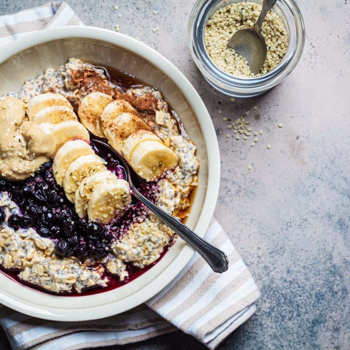 Healthy oats breakfast