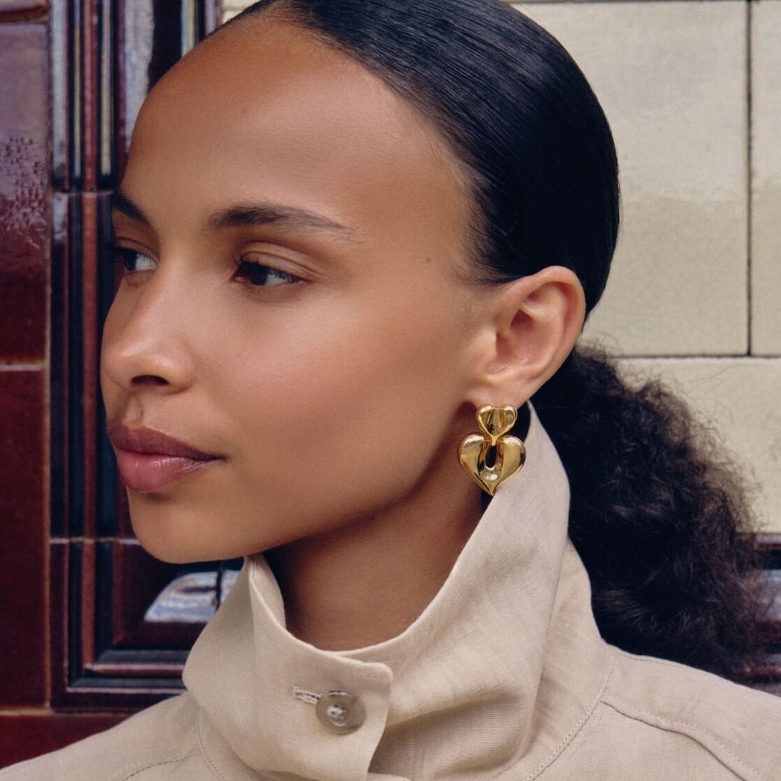 Missoma Molten heart earrings