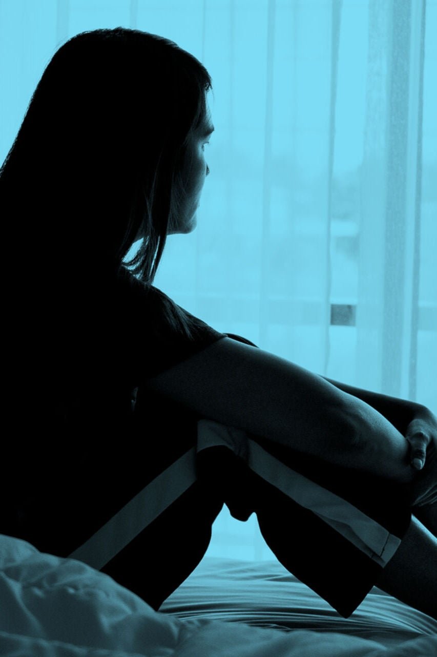 Woman looking sad