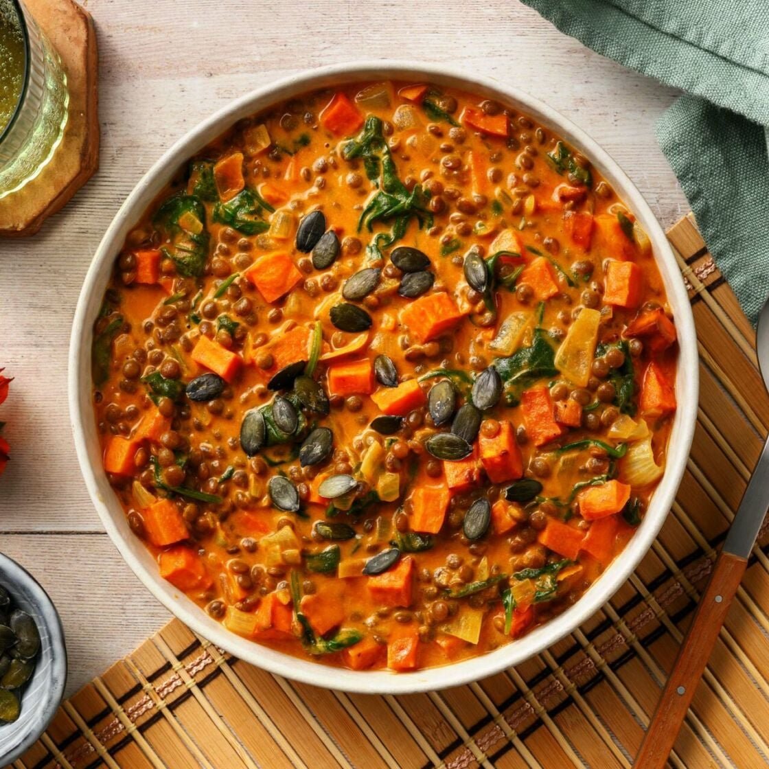 spicy Thai-inspired lentil soup