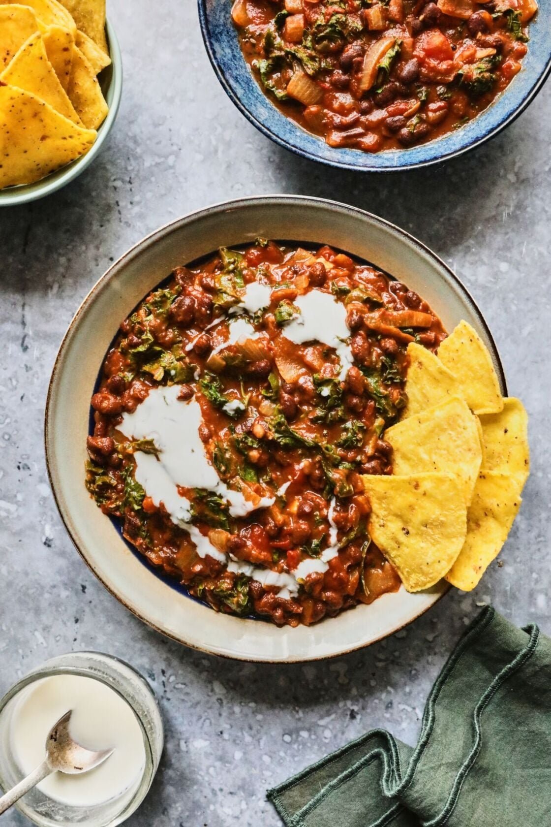 Kale and black bean casserole