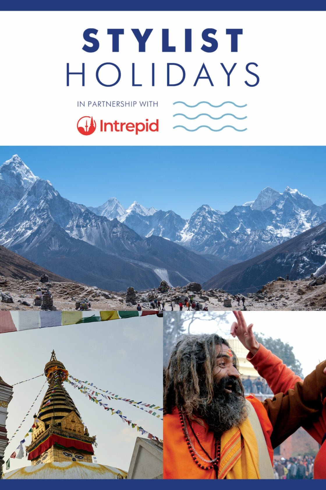 Collage image featuring pictures of Everest Base Camp
