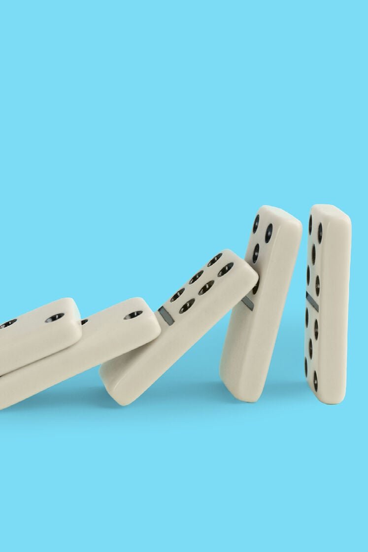 Dominoes falling