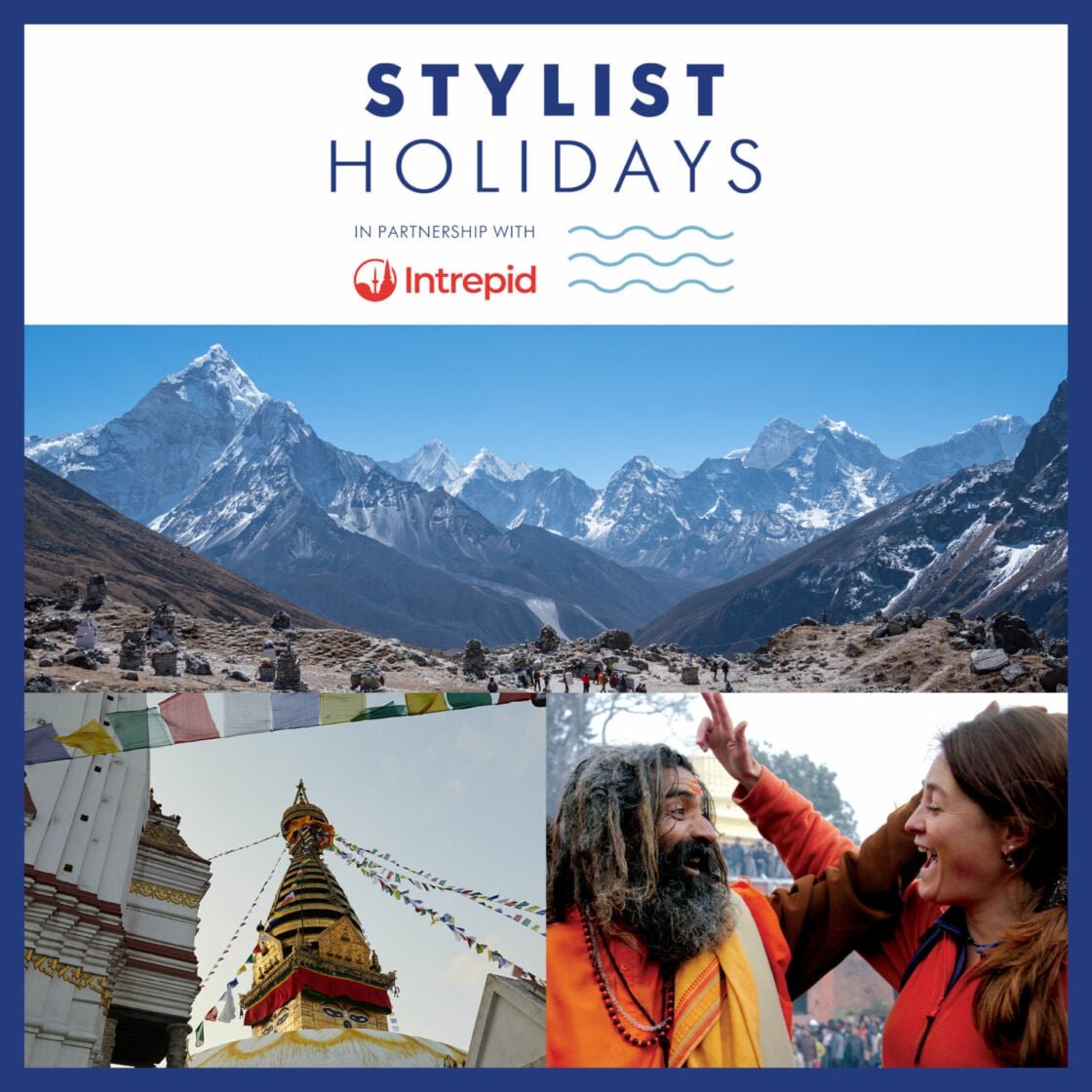 Collage image featuring pictures of Everest Base Camp