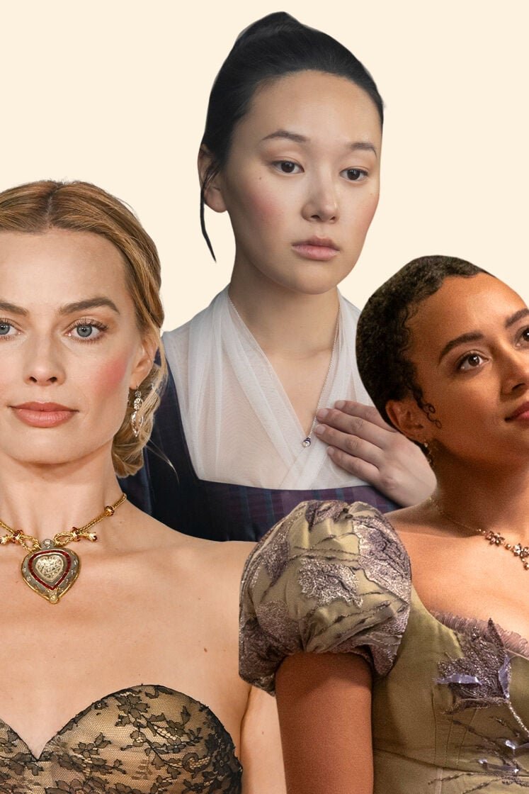 Wuthering Heights Bridgerton period drama makeup trend